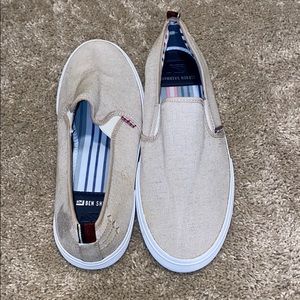 Ben Sherman Bristol Slip On Shoe Beige Tan Sneaker